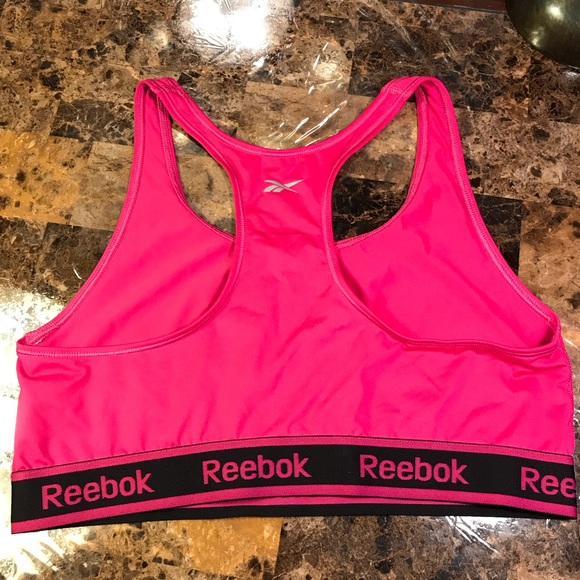 Reebok sports bra Large EUC pink racerback - Picture 4 of 13